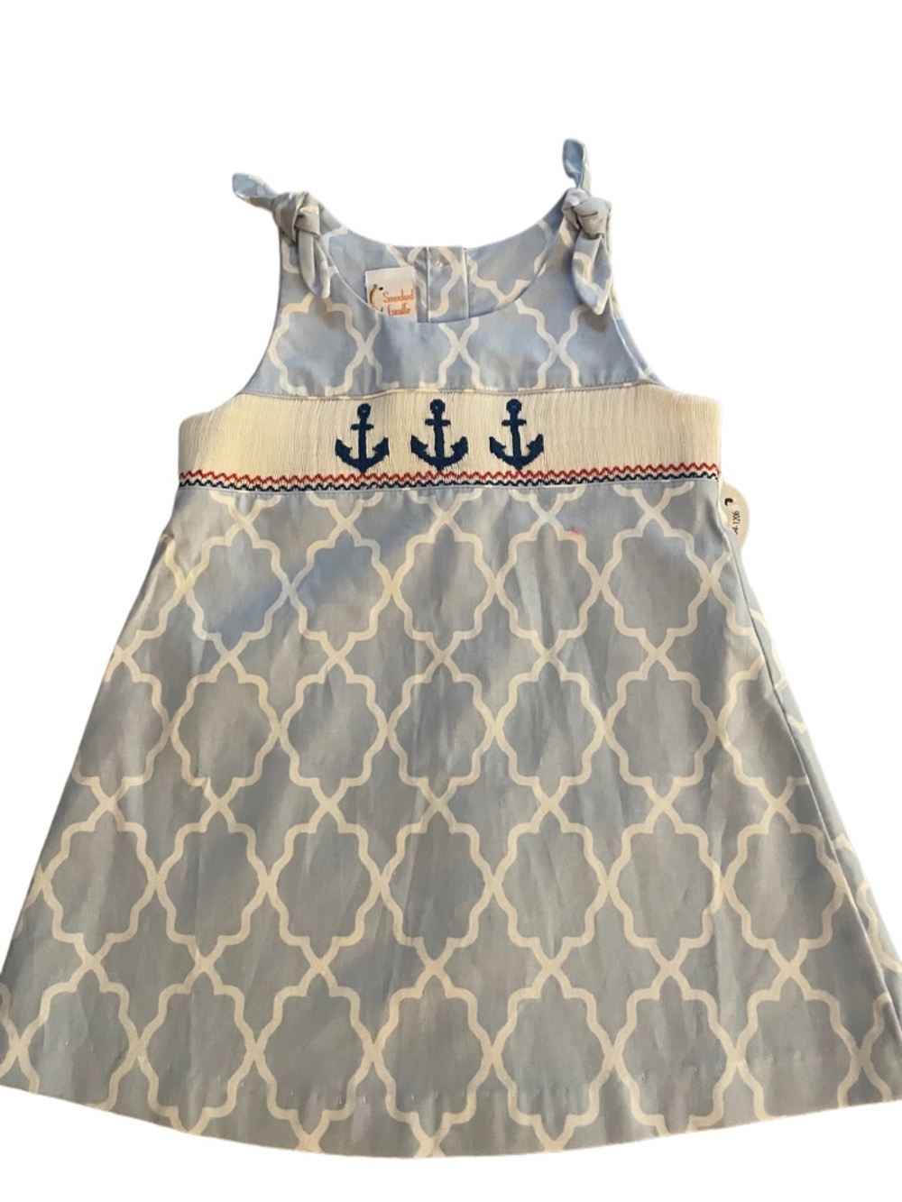 Vive La Fete Smocked Anchor Dress NWT